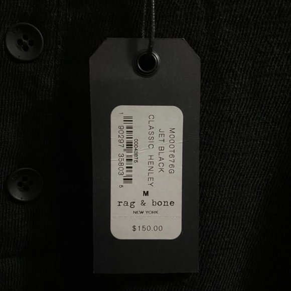 Rag & Bone , CLASSIC HENLEY Slim Fit Shirt - Picture 4 of 4